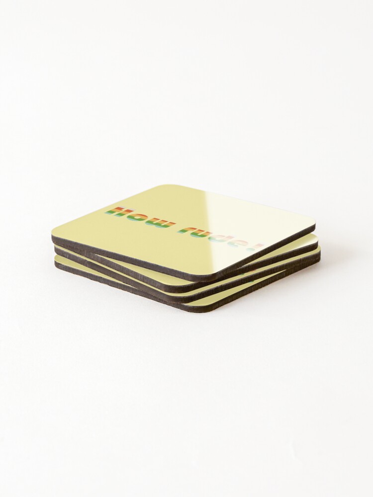 Thumbnail 4 of 5, Coasters (Set of 4), How Rude! designed and sold by citrusapple.