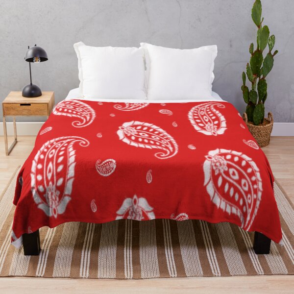 Item preview, White Paisley on Red designed and sold by AlteredAtelier.