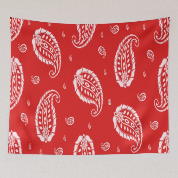 Item preview, White Paisley on Red designed and sold by AlteredAtelier.