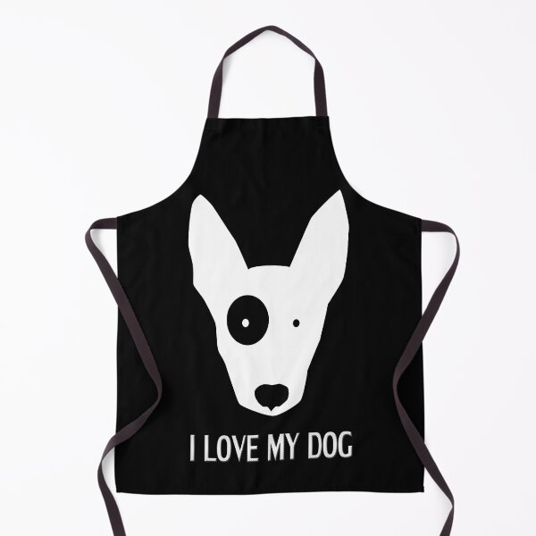 Item preview, White Bull Terrier Dog with Black Eyes designed and sold by Astralia.