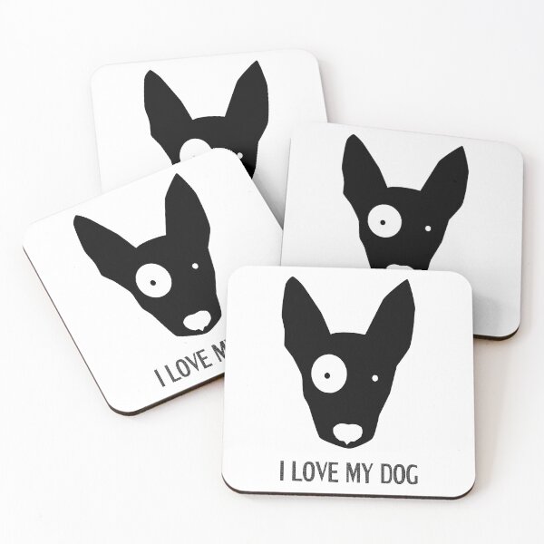 Item preview, Black Bull Terrier Dog with White Eyes designed and sold by Astralia.