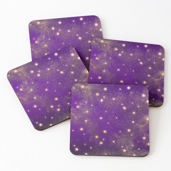 Item preview, Galaxy, Starry Night Sky, Milky Way, Purple with Gold Stars  designed and sold by WOW TeesAndThings.