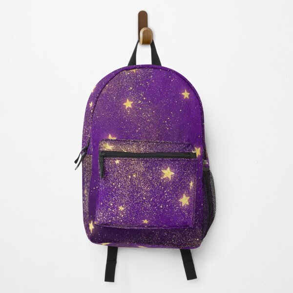Item preview, Galaxy, Starry Night Sky, Milky Way, Purple with Gold Stars  designed and sold by WOW TeesAndThings.