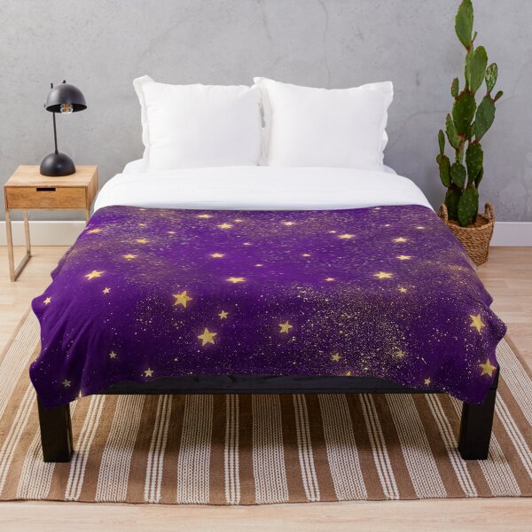 Item preview, Galaxy, Starry Night Sky, Milky Way, Purple with Gold Stars  designed and sold by WOW TeesAndThings.