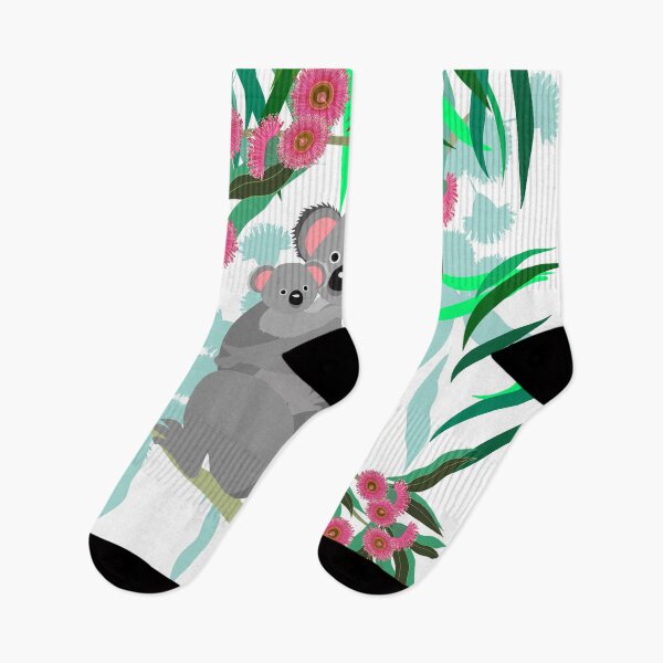 Item preview, Koala mom and baby in the blooming gum tree designed and sold by orangerinka.