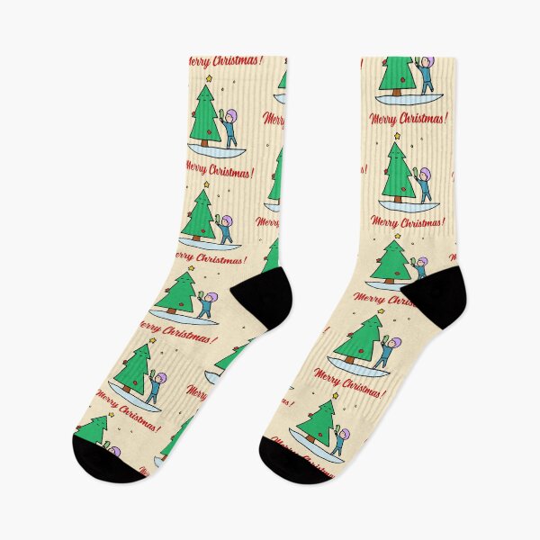 Item preview, Merry Christmas - Sustainable Tree (Cream) designed and sold by ImperfectLife.