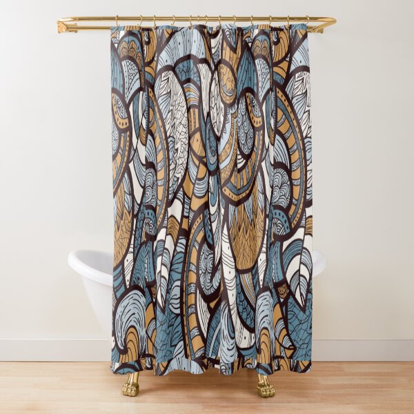 optical illusion art work Shower Curtain
