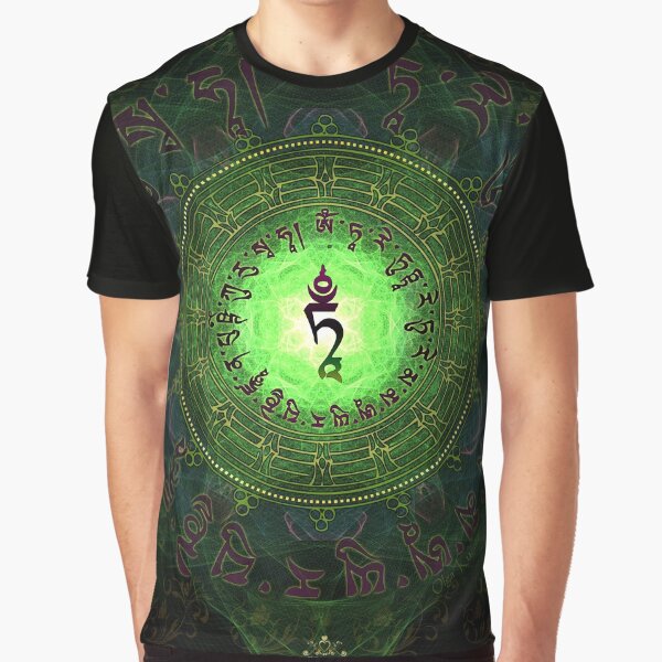 Green Tara Mantra- Protection from dangers and suffering. Graphic T-Shirt