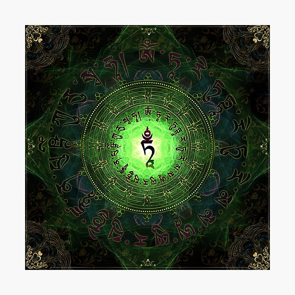 Aperçu de l'œuvre Green Tara Mantra - Protection contre les dangers et la souffrance. créée et vendue par art-by-angels.