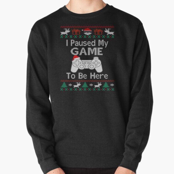 Aperçu de l'œuvre I paused my game to be here ugly christmas sweater créée et vendue par Kasantimo.