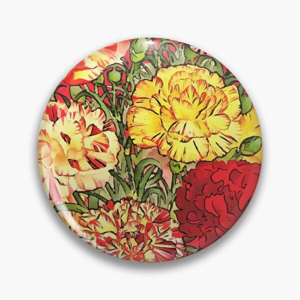 Item preview, Carnations Artistic Floral Bouquet Black Outline Art designed and sold by taiche.
