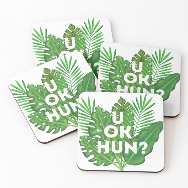 Item preview, U ok Hun? Palm leaves quote designed and sold by Pandoras-Boxx.