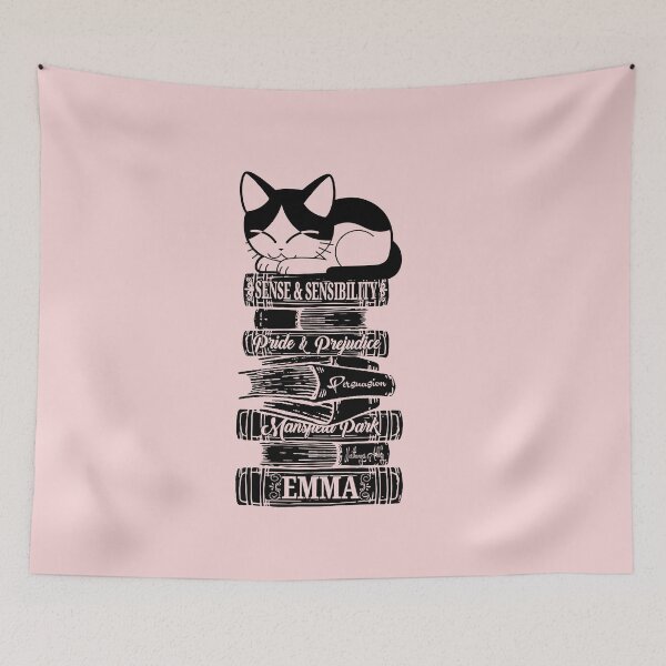 Item preview, Jane Austen Cat Kitten Book Club Mr. Darcy Fans Literary Quotes Gifts designed and sold by TopTeeShop.