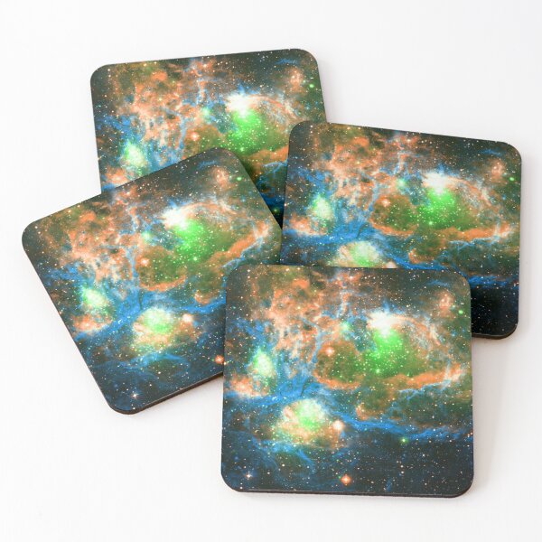 Artikelvorschau, Buntes Nebula Space Design in Blaugrün und Orange entworfen und verkauft von Paulele.