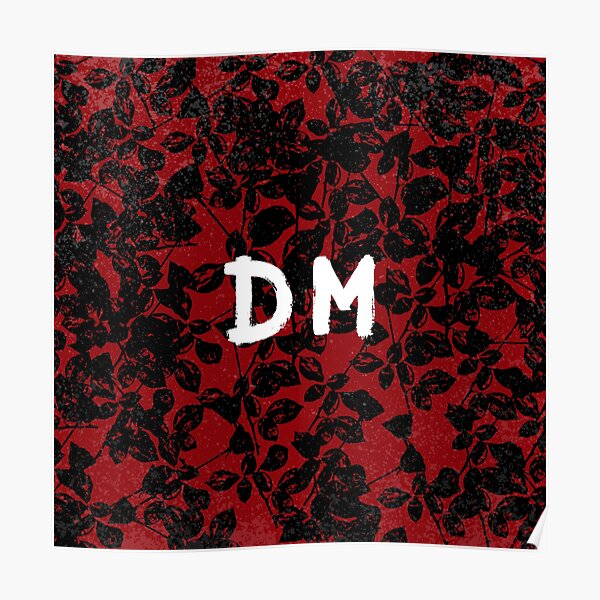 DeMo Violator Texture Schwarz & Rot Poster