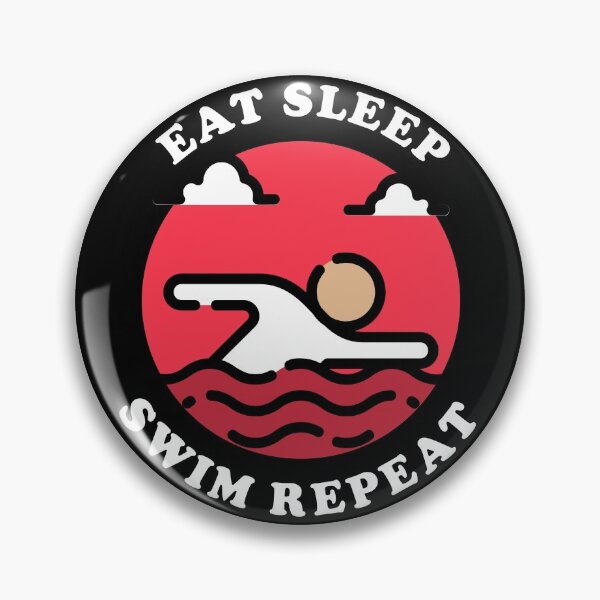 Item preview, Eat Sleep Swim Repeat designed and sold by vibrantyy.