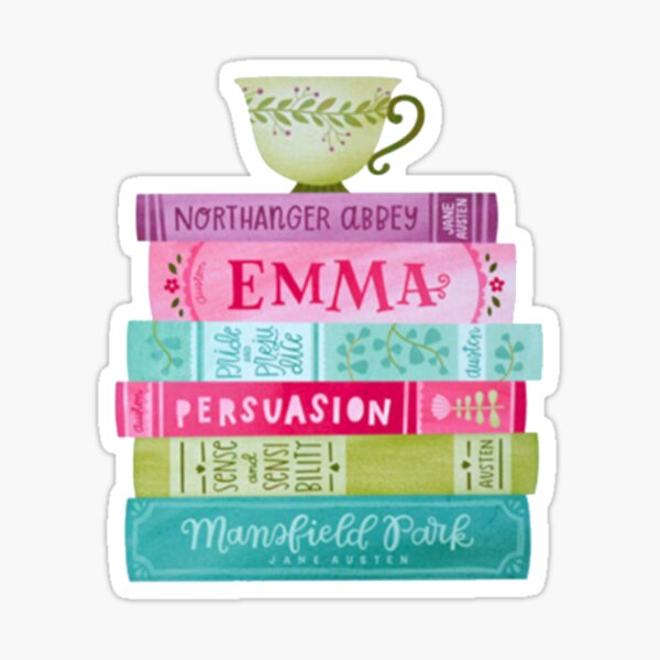Funny Jane Austen Tea Party Book Club Fans Literary Gifts Sticker