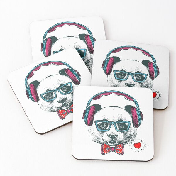 Item preview, Hipster portrait  Panda animals  designed and sold by Catana Design.