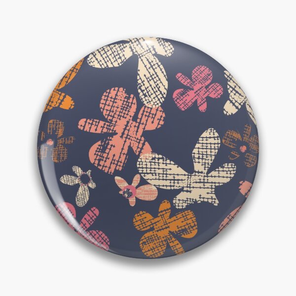 Item preview, Cross Hatch Flowers Indigo designed and sold by ClareMDesign.