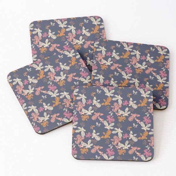 Item preview, Cross Hatch Flowers Indigo designed and sold by ClareMDesign.