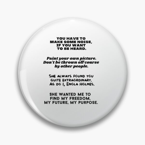 Item preview, A collection of Enola Holme's quotes designed and sold by SerenaMinimal.