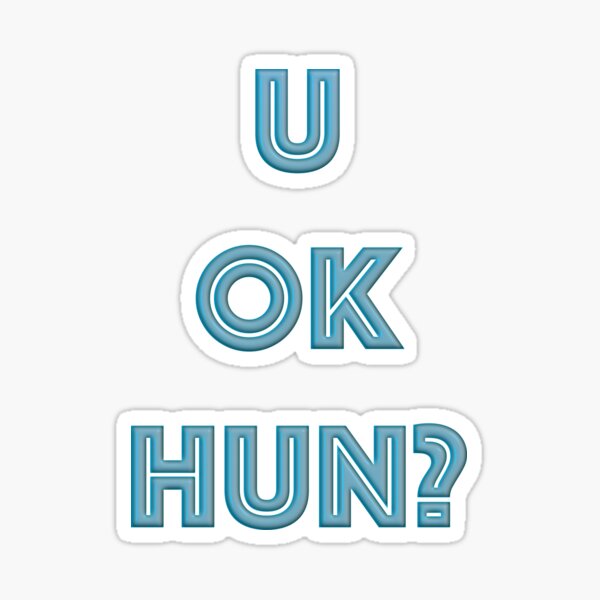 U OK HUN? everything ok, are you fine Sticker