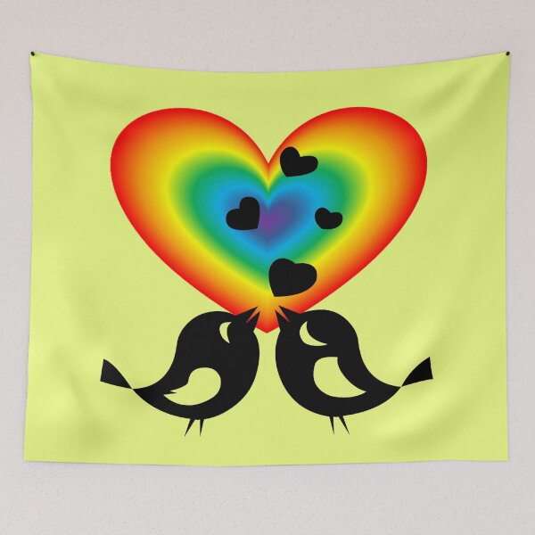 Item preview, Let my heart beat with yours together, a pair of birds designed and sold by helenkaiy.