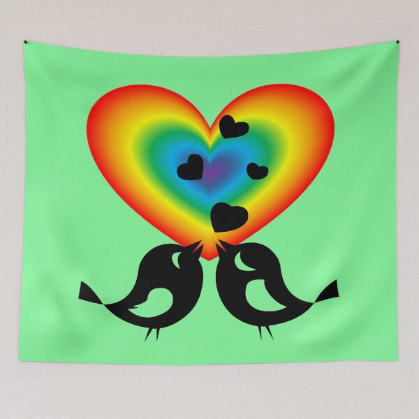 Item preview, Let my heart beat with yours together, a pair of birds designed and sold by helenkaiy.