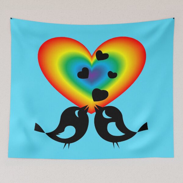 Item preview, Let my heart beat with yours together, a pair of birds designed and sold by helenkaiy.