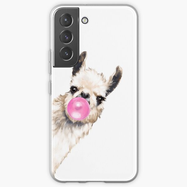 Sneaky Llama with Bubble Gum Samsung Galaxy Soft Case