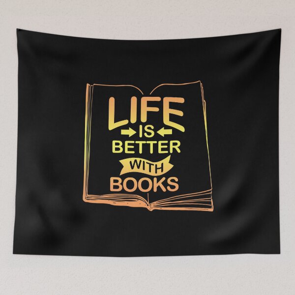 Item preview, Life is better with books designed and sold by mederDESIGNS.