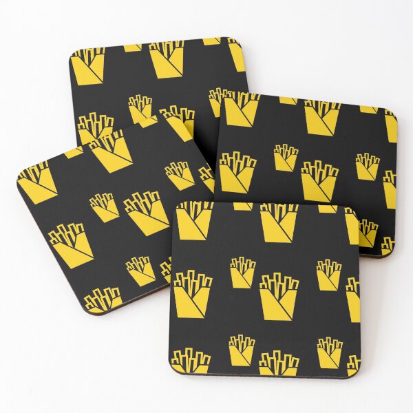 Item preview, French Fries Pattern Black Yellow2 designed and sold by kyds.