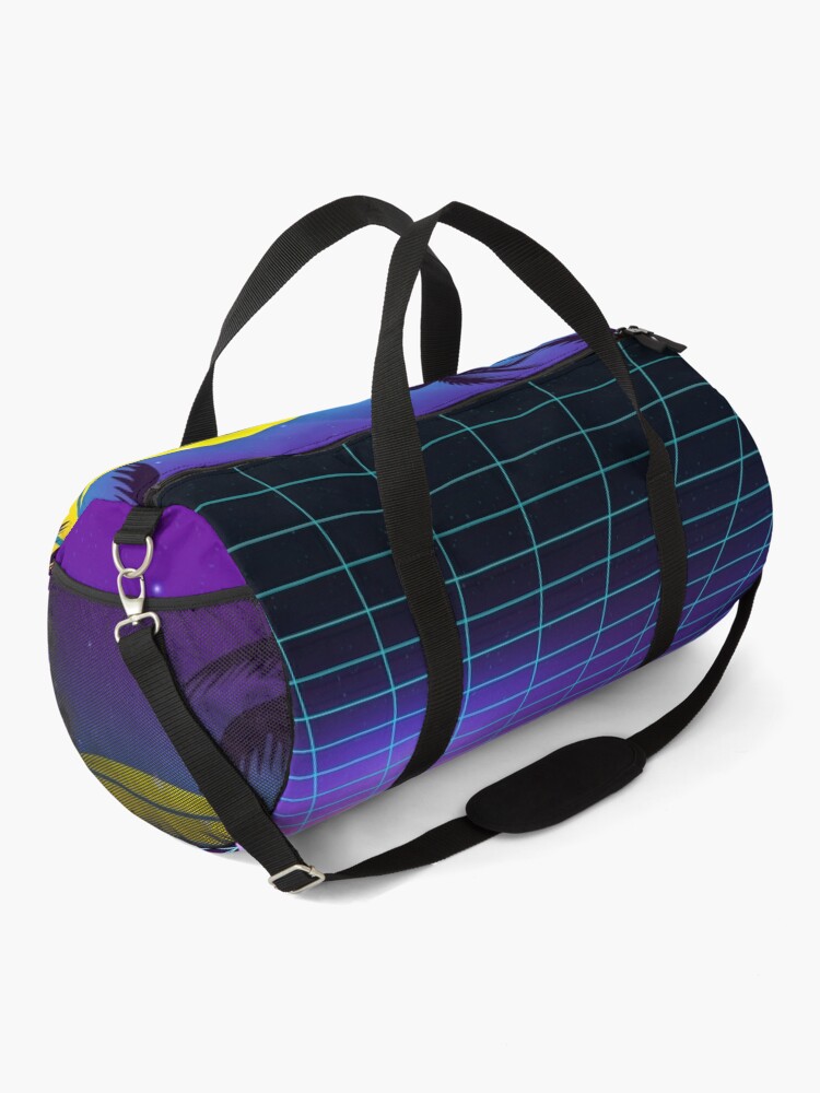 Thumbnail 2 of 3, Duffle Bag, Radiant Sunset Synthwave designed and sold by MaiZephyr.