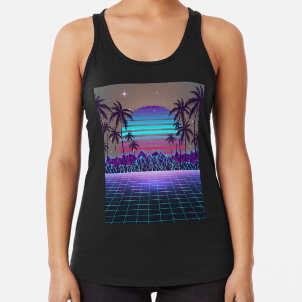 Fascinating Dusk Retrowave Racerback Tank Top
