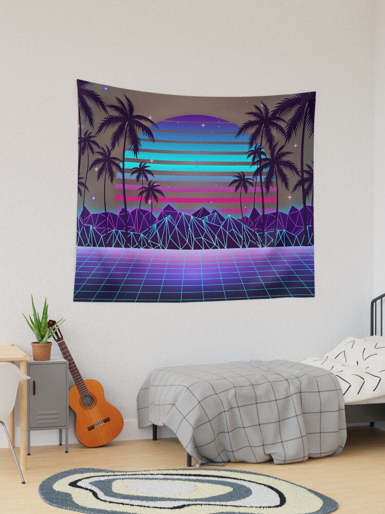 Retrowave tapestry outlet