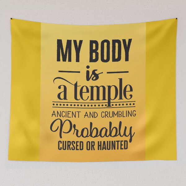 Item preview, My body is a temple ancient and crumbling designed and sold by Delicarte.
