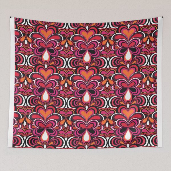 Item preview, 70s 60s retro Psychedelic Flower Power, Floral Pattern designed and sold by Ink Tally.