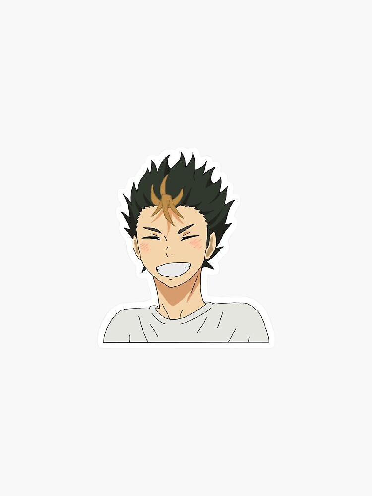 Haikyuu Smiling Nishinoya Sticker Sticker For Sale By Buttahfly06