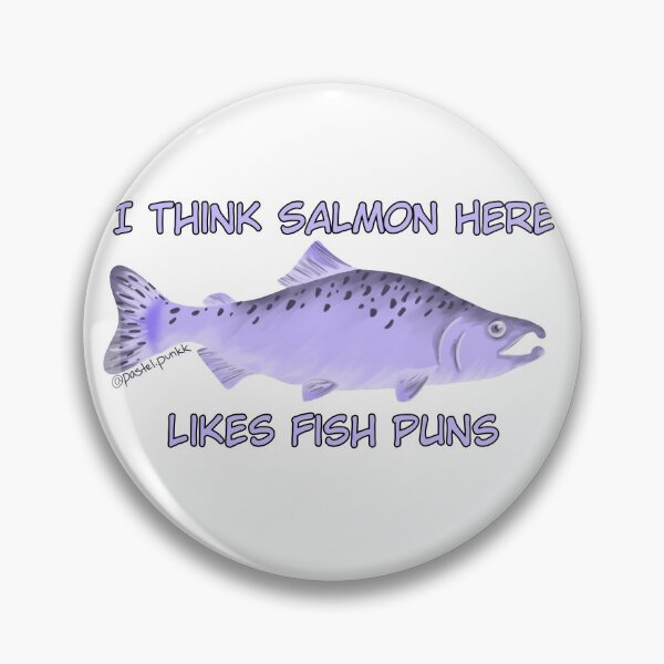 Item preview,  Purple Salmon Pun designed and sold by Krystal  Thomas.