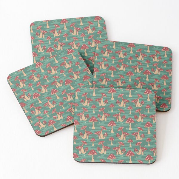 Item preview, Retro Magic Mushroom Print Pattern designed and sold by Ink Tally.