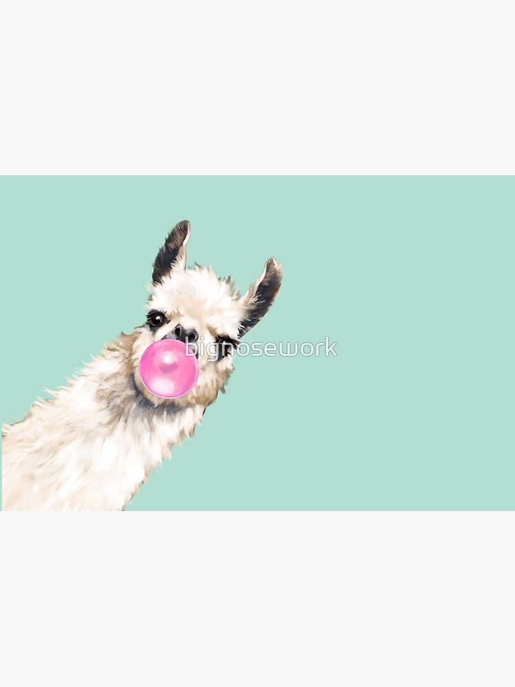 Disover Bubble Gum Sneaky Llama in Green Laptop Skin