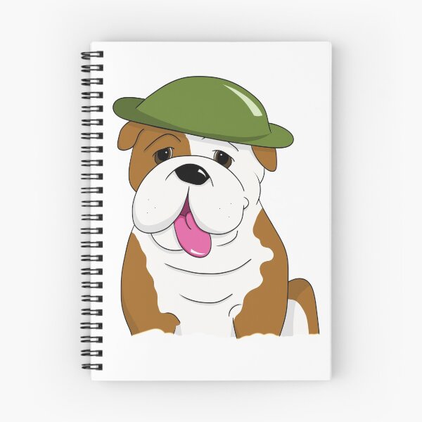 Item preview, English / British Bulldog in Tin Army Hat designed and sold by Mat Dixon.