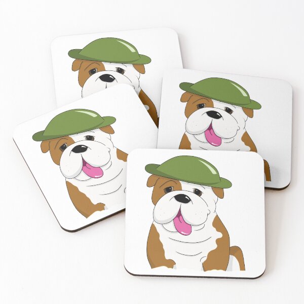 Item preview, English / British Bulldog in Tin Army Hat designed and sold by Mat Dixon.