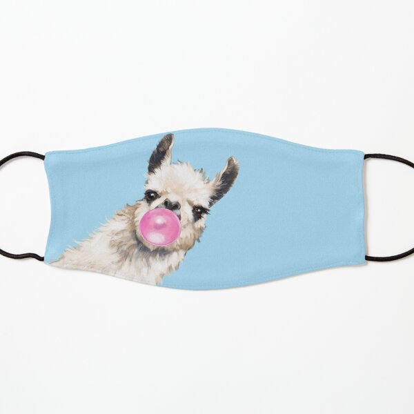 Bubble Gum Sneaky Llama in Blue Kids Mask