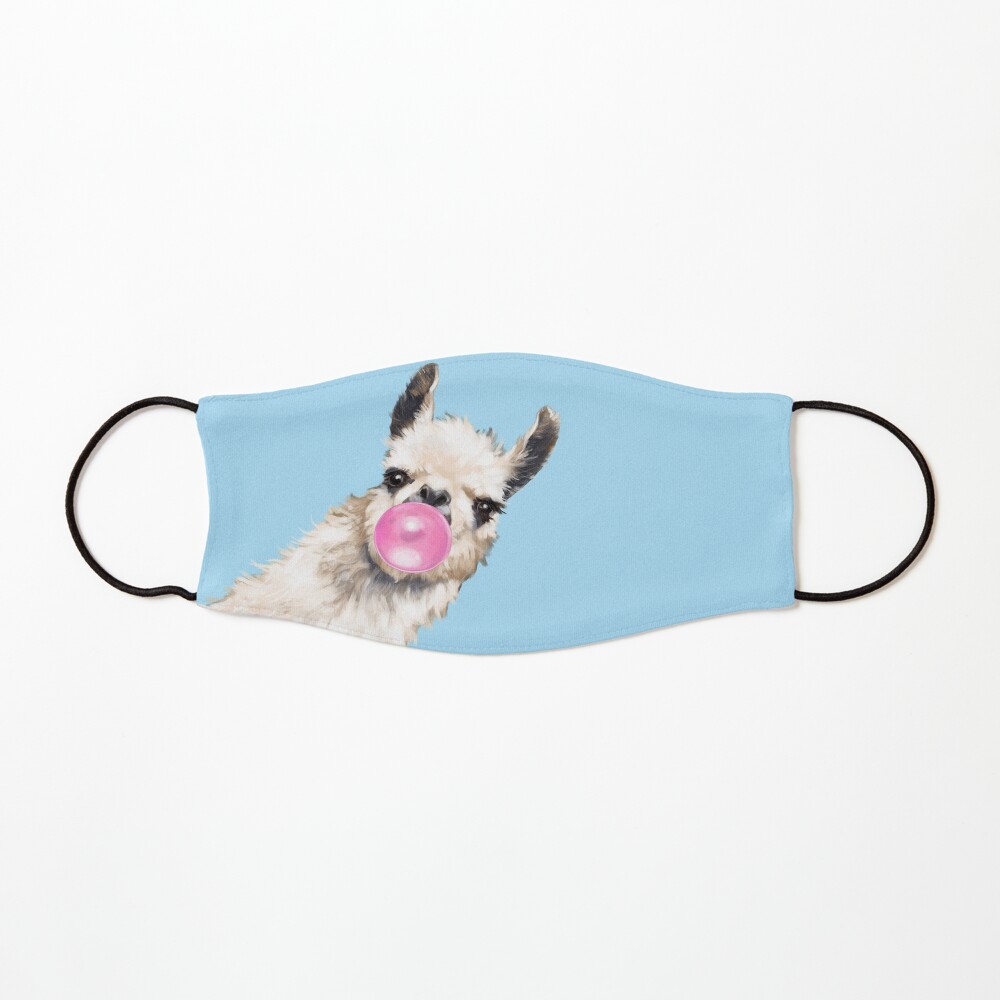 Bubble Gum Sneaky Llama in Blue Mask