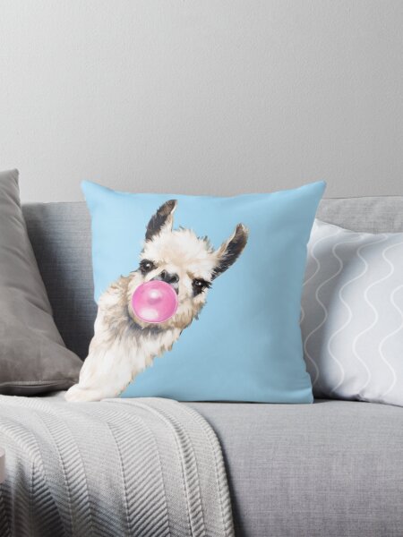 Item preview, Bubble Gum Sneaky Llama in Blue designed and sold by bignosework.