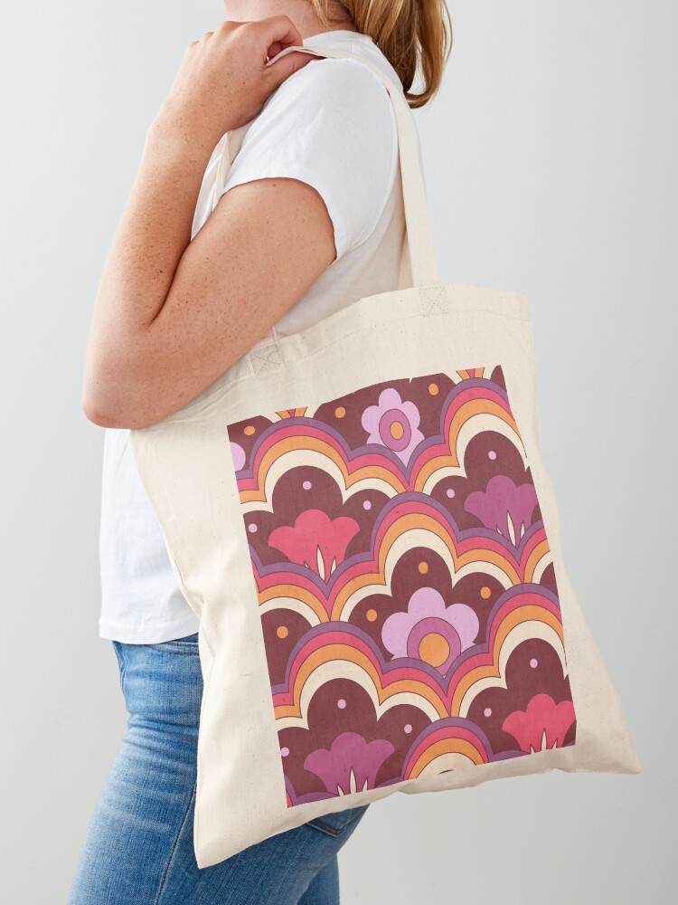 Buy Funky Mushroom Print Tote Bag Design Psychedelic 70s Style