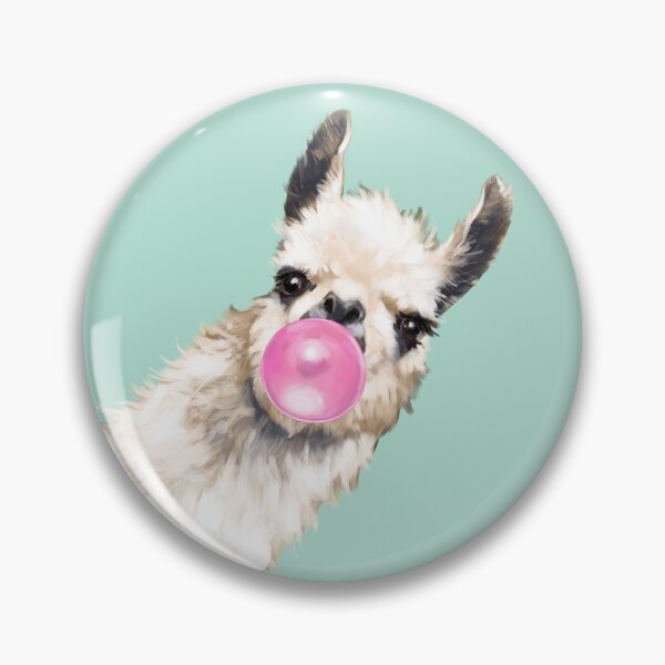 Item preview, Bubble Gum Sneaky Llama in Green designed and sold by bignosework.