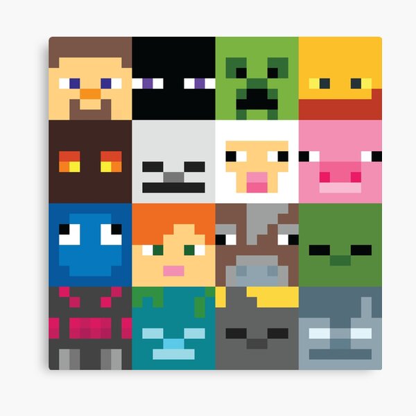 Stelle dich Minecraft Leinwanddruck