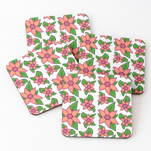 Item preview, Red and Orange Flower Floral Pattern designed and sold by Harriet Linton.